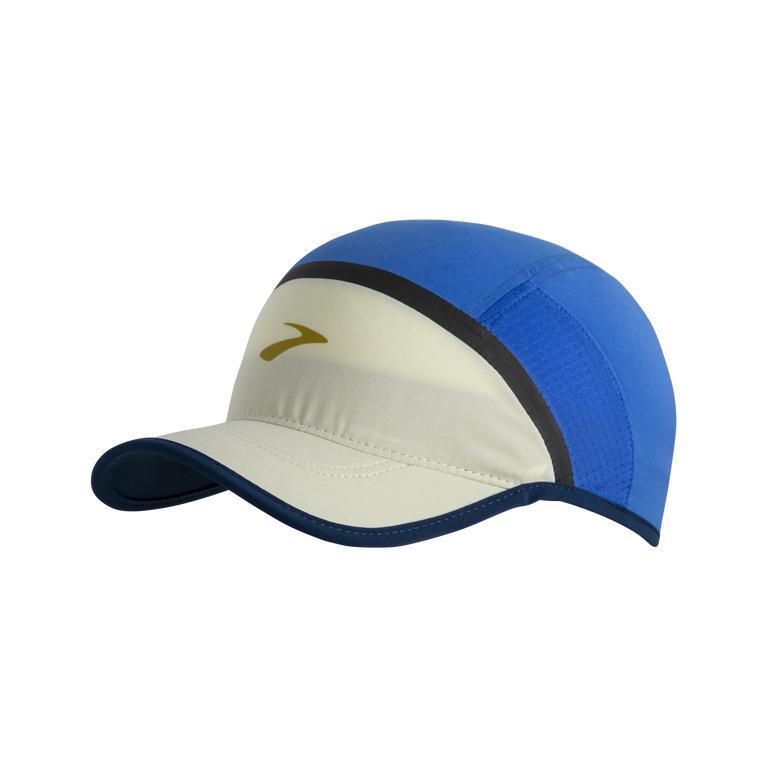 Brooks Men's BASE SUN Running Hat - Bluetiful/Honeydew FloralWhite/Indigo Rush - Canada (SGKBL-3810)